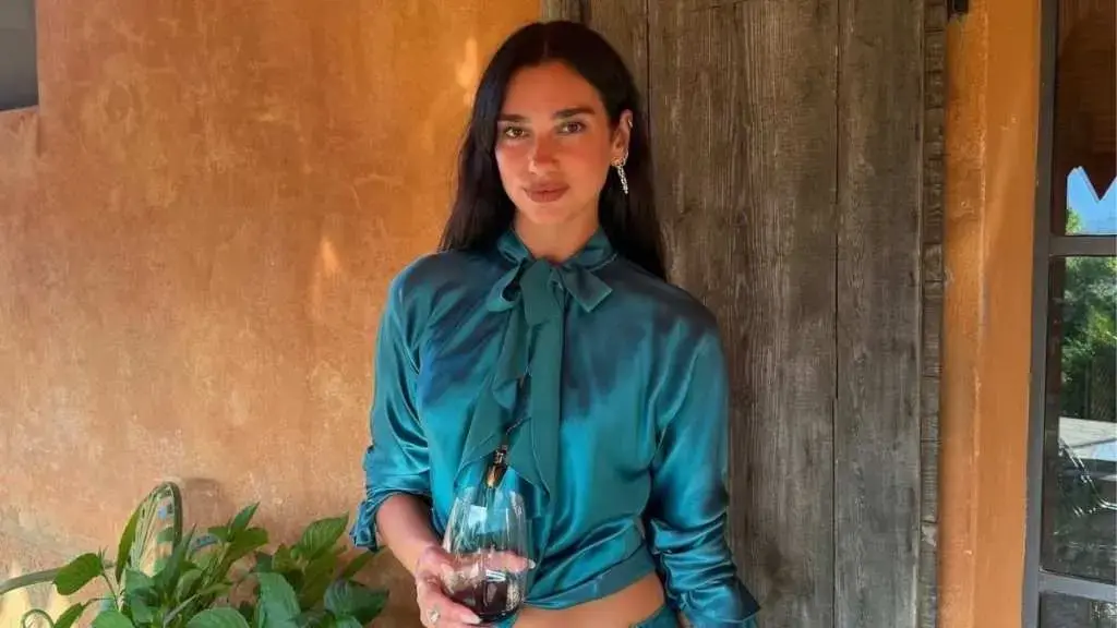 Dua Lipa's Stylish Top Features Cutout and Tie-up Details