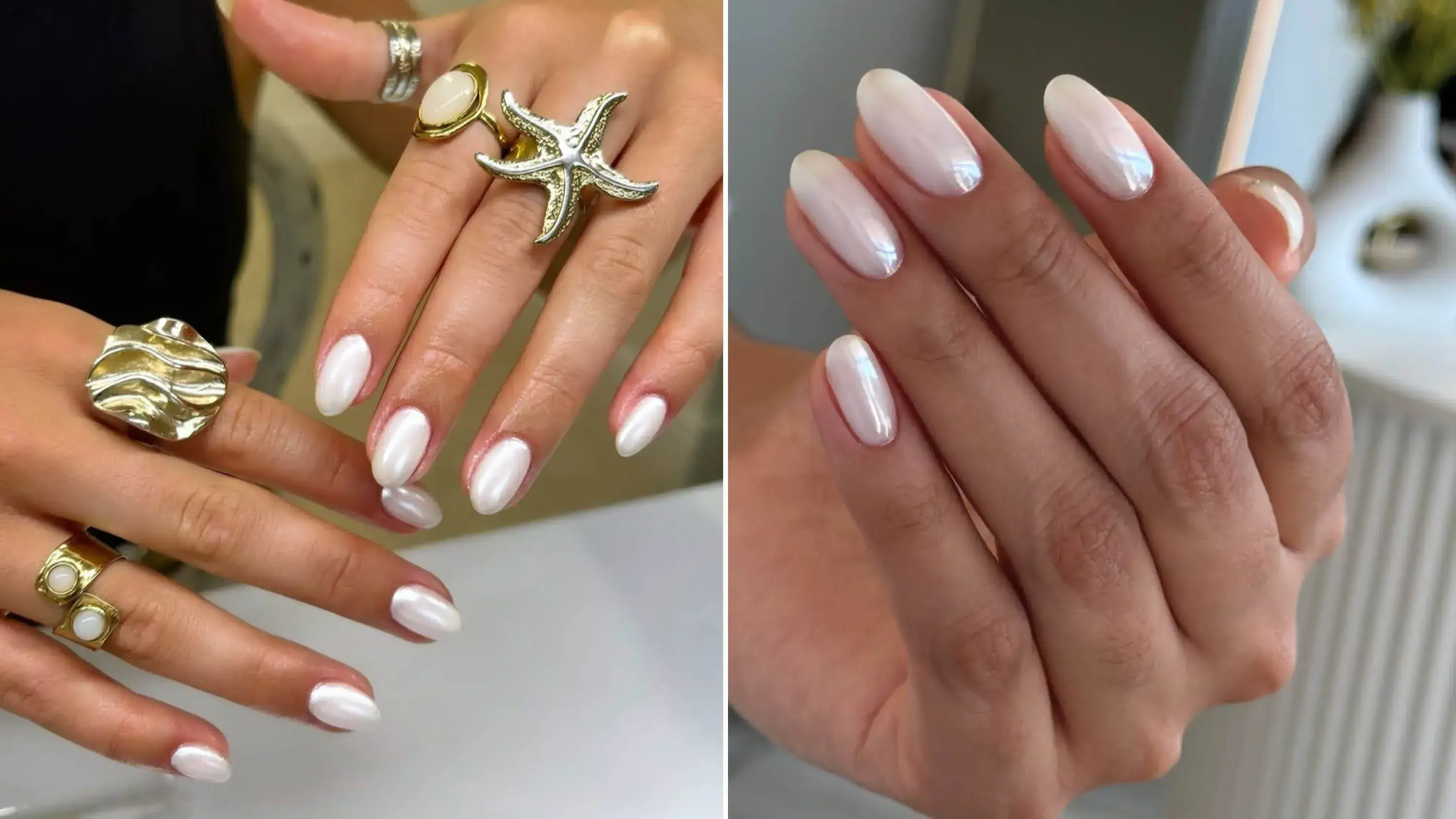 Vanilla Chrome Nails Are the Sweetest Way to Wear a White Manicure
