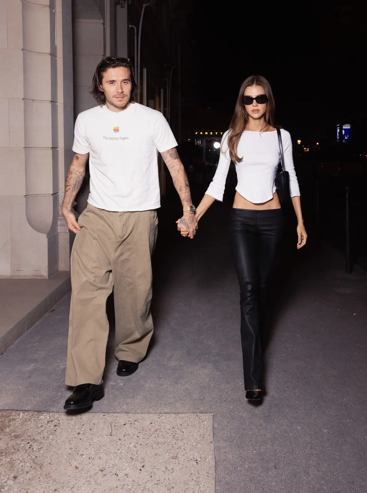 Brooklyn and Nicola Peltz Beckham Keep It Casual at Paris Fashion Week