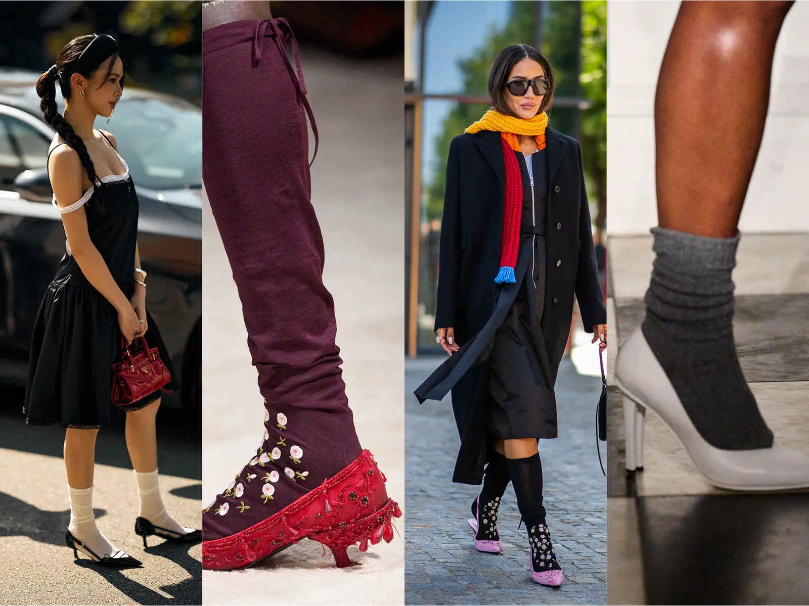 Heels With Socks Trend Takes Over Milan Streets