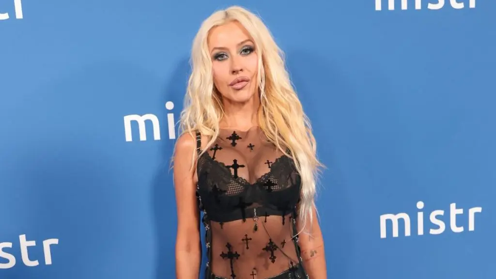 Christina Aguilera Makes Bold Fashion Statement in Dilara Findikoglu Design